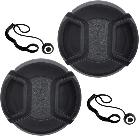 55mm and 58mm Snap-On Lens Cap for Nikon D3400, D3500, D5600 DSLR Camera with Nikon 18-55mm f/3.5-5.6G VR AF-P DX and Nikon 70-300mm f/4.5-6.3G ED...