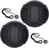 55mm and 58mm Snap-On Lens Cap for Nikon D3400, D3500, D5600 DSLR Camera with Nikon 18-55mm f/3.5-5.6G VR AF-P DX and Nikon 70-300mm f/4.5-6.3G ED...