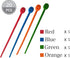 Multi Purpose Silicone Zip Ties - 20 pcs - 6 inch Cable Ties - Double Lock Twist Ties in Multi Color (Red, Blue, Green, Orange) - Extra Hold Reusa...