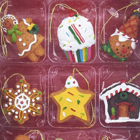 Kurt S. Adler 1.25-Inch Resin Miniature Gingerbread Ornaments, 12 Piece Set...
