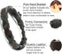 LOLIAS 24 PCS Leather Bracelet for Men Cool Wrist Cuff Bracelets, Adjustable Beaded, Handmade Vintage Style, Chunky Fashionable Design, Stackable ...