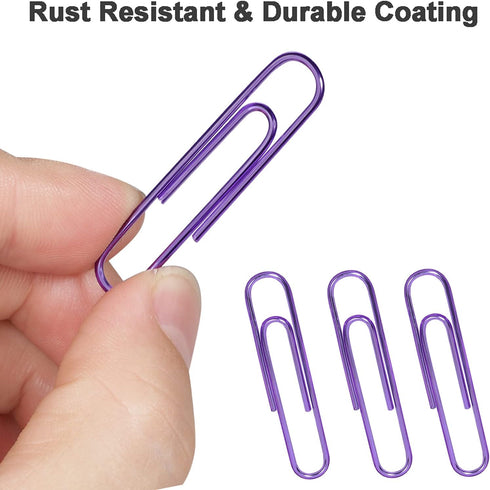 Paper Clips, 100PCS 2" Paper Clips Large?50MM), Durable & Rust Resistant Coated Paper Clips, Large Paper Clips Great for Office, School and Person...