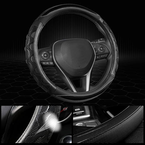 GIANT PANDA Steering Wheel Cover for Toyota, Auto Car Steering Wheel Cover for Toyota Highlander Rav4 Corolla Camry,Standard Size- Black...