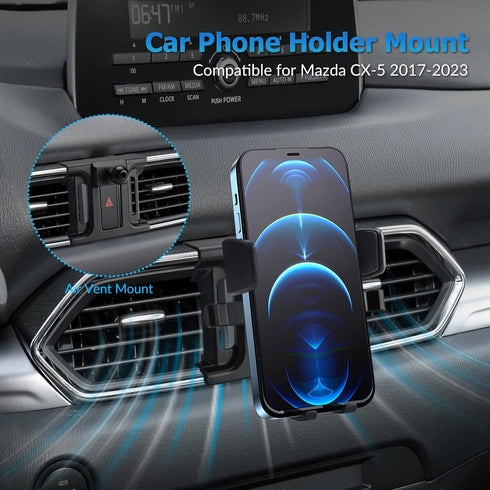 Car Phone Holder Mount for Mazda CX-5 2023-2022, 2023 Accessories, Compatible with 4.5-7.5 inch Smartphones, Black......
