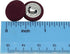 Wine Red Fabric Cloth Covered with Metal Shank Round Buttons for Suits Gowns Blouses Shirts DIY Sewing 15mm(0.6 Inch) 20Pc...