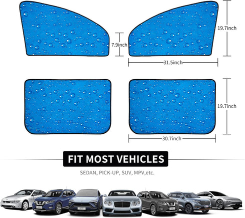 Aokway Side Window Sunshade Sun Shade for Car Window Double Thickness Auto Windshield Sunshades Curtain Universal Fit for Driver for Baby UV Prote...