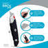 INTERNET'S BEST Premium Utility Knife Set | Retractable Box Cutter with Rubber Handle | Heavy-Duty Cutting for Cardboard, Carpet, Plastic | Retrac...