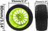80mm/3.14" Rubber Tires & Plastic Wheel Rims 2.2 Inch 12mm Hex Hub Compatible with 1/10 HPI WR8 Off-Road Rally 1/14 WLtoys 124019 144001 1/16 Redc...