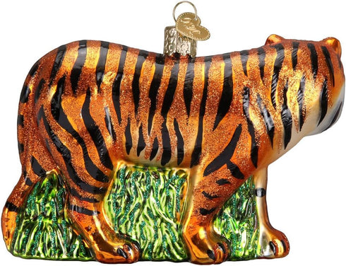 Old World Christmas Ornaments: Wildlife Animals Glass Blown Ornaments for Christmas Tree, Tiger...