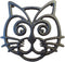 Cat Trivet - Black Cast Iron - for Kitchen & Dining Table - More Than One Makes a Set for Counter, Wall Art or Decoration Accessory - Housewarming...
