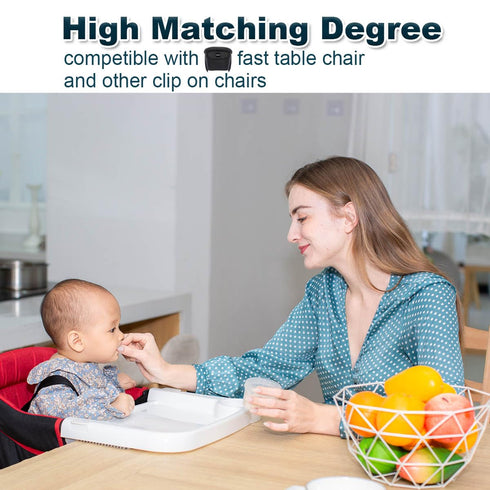 Fast Dining Tray, Indispensable Accessory for Hook on High Chair- Make Meal Easy for Child, Removable Dining Tray - Easy to Carry and Install, Non...
