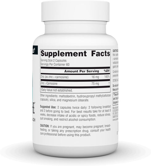 Source Naturals GastricSoothe Zinc L-Carnosine* - 120 Veggie Caps...