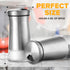 The Original Salt and Pepper Shakers set - Silver- Spice Dispenser with Adjustable Pour Holes - Stainless Steel & Glass Set of 2 Bottles...