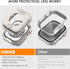 (2 in 1) KADES for Waterproof Apple Watch Screen Protector Case Series 9 8 7 45mm Accessories, Protective PC Face Cover Built-in Tempered Glass Fi...