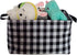 KUNRO Rectangle Toy Bin Waterproof storage organizer for Nursery Hamper Home decor Closet Kids Bedroom Laundry Baby Gift Shelf Baskets(Black grid)...