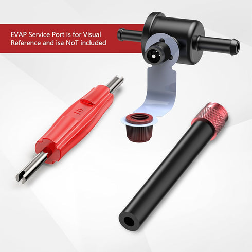 EVAP Service Port Adapter Connector Kit - with Valve Removal Tool - Fits all Automotive Smoke Leak Detection Machine Connection Kits...