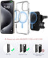 Magnetic Mag-Safe Wireless Car Charger - Qi2 Fast Charging iPhone Holder Air Vent Car Mount Accessories, Compatible iPhone 15/14/13/12 (No Cable)...