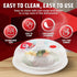 Flexzion 10 Inch Small Microwave Splatter Cover - BPA-Free Anti-Splatter Microwave Cover with Adjustable Steam Vent, Dishwasher Safe, Transparent ...