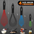 Walfos Whisk,Whisks for Cooking Non Scratch.Silicone Whisk Set of 4 Kitchen Wisk-11in Flat wisk and 7+9+11in Balloon Whisk.Nice for Mixing,Whiskin...