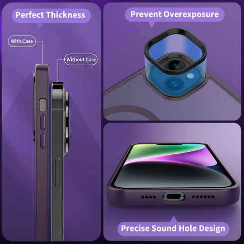 CACOE Magnetic Case for iPhone 13 & iPhone 14 6.1 inch-Compatible with MagSafe & Magnetic Car Phone Mount,TPU Thin Phone Cases Cover Protective Sh...