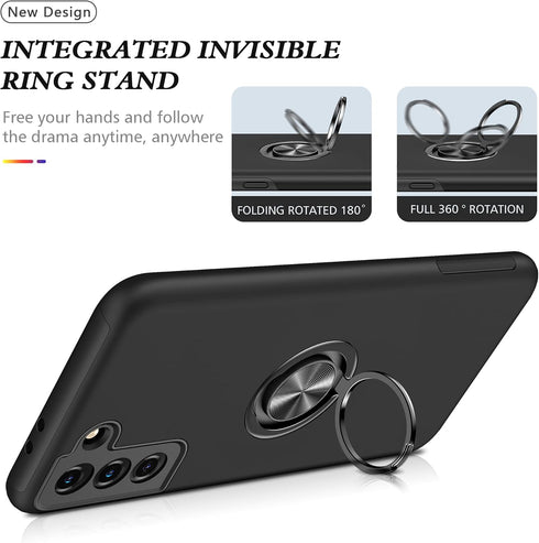 Galaxy S22 Plus Case for Samsung Galaxy S22 Plus Case Military Grade Shockproof Built-in Ring Holder Kickstand Car Mount Armor Heavy Duty Protecti...
