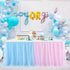 Suppromo 6ft Pink and Blue Tulle Table Skirt for Gender Reveal Tutu Table Clothes Cover for Baby Shower Boy or Girl Birthday Party Wedding Cake Ge...