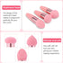 3 Pcs Makeup Foundation Sponge Pink Beauty Blender Sponge Makeup Sponge Cosmetic Powder Puff Concealer Face Brush with Handle Beauty Sponge Applic...