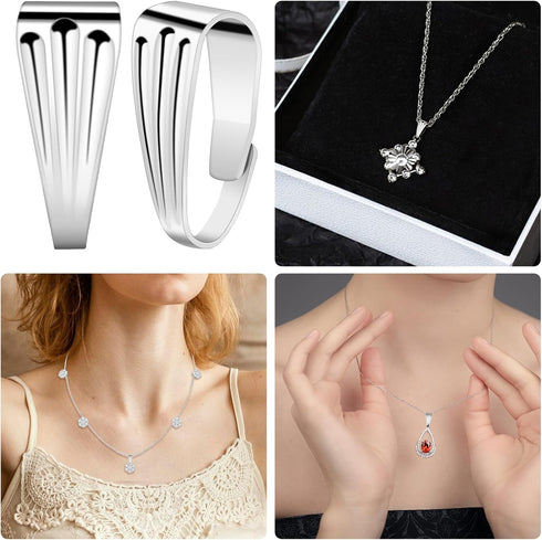 200 Pcs Pinch Bails Clasps Chain Connectors Pinch Bails for Jewelry Making Pendant Clasp Connectors Bails for Necklace Pendant Holder Pinch Bails ...