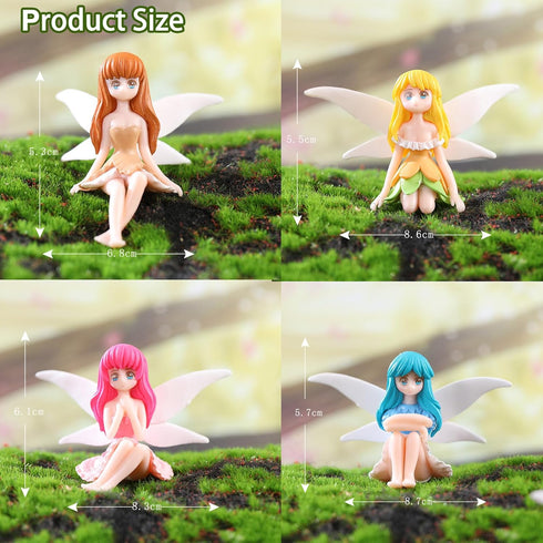 Mini Fairy Figurines Set - Fairy Garden Accessories 4-Piece Fairy Toys Gifts for Girls, Fairies Miniatures for Fairy Garden Decor, Fairy Birthday ...