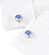 Mens classic cufflinks business wedding shirts gifts (blue)...