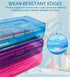 Plastic Translucent Pencil Box,Pencil Cases with Snap-Tight Lid for Pens, Pencils, School Supplies,Office Supplies, 1 Pack...