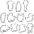 Baby Shower Cookie Cutters 11-Pc. Set Made in USA by Ann Clark, Onesie, Bib, Rattle, Bottle, Foot, Footie PJs, Dress, Duck...