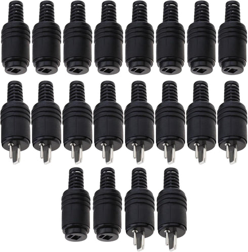 eMagTech 20PCS 2 Pin DIN Speaker Plug with Screw Terminals HiFi Loudspeaker Cable Connector for HiFi Loud Speaker Devices No Soldering 10PCS Male ...