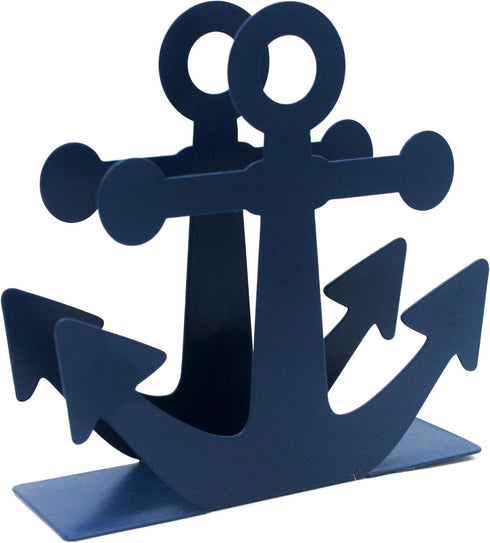 BetyHom Vintage Metal Nautical Anchor Napkin Holder (BLUE)...