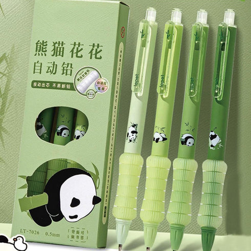 4 Pcs Mechanical Pencils 0.5mm Cute Panda Mechanical Pencil Kawaii Cartoon Pencils School Pencil for Kids Students Girls Women (4Pcs Panda)...