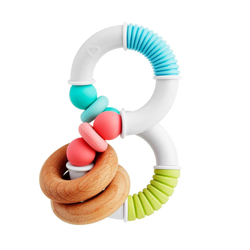 Munchkin® Sili Twisty™ Bendable Baby Teether Toy, Silicone and Wood, BPA Free, 3+ Months...