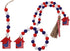 LUOZZY 3 Pcs Independence Day Wood Bead Garland with Tassel 4th of July Patriotic Bead Garland for 4th of July Presidential Election Party Decorat...
