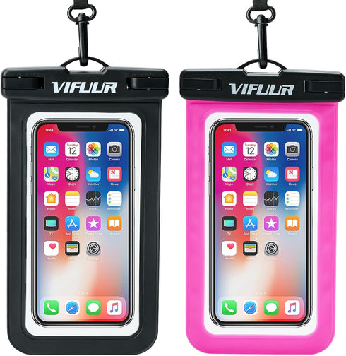 VIFUUR IPX8 Waterproof Phone Pouch Universal Cellphone Dry Bag Case Compatible for iPhone 15 14 13 12 Pro Max XS Plus Samsung Galaxy Phone Protect...