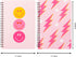 L1rabe 2 A5 Preppy Spiral Notebooks for Teens Girls Y2K Hardbound Journal for Student Happy Smile Hardcover Notebook, Pink Notebooks for Friends B...