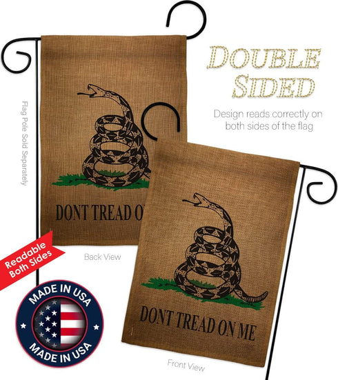 Breeze Decor Gadsden Garden Flag - Patriotic Historic July Memorial Veteran Independence United State American - House Decoration Banner Small Yar...