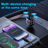 60W Fast Car Charger,SUNDAREE USB c Car Charger Fast Charging Cigarette Lighter Adapter, QC 3.0 18W & PD 30W Type c Car Charger with 3.3FT C to C ...