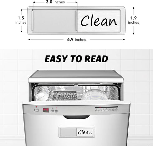Dishwasher Magnet Clean Dirty Sign Shutter Only Changes When You Push It Non-Scratching Strong Magnet or 3M Adhesive Options Indicator Tells Wheth...