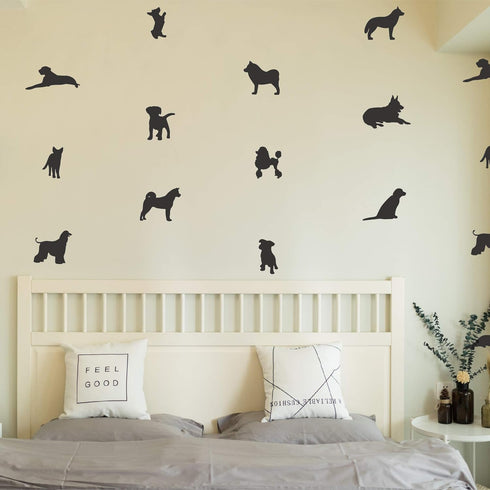 A Room with Dogs Wall Decals-Doggie Stickers for Kids Room Bedroom Nursery Playroom Décor...