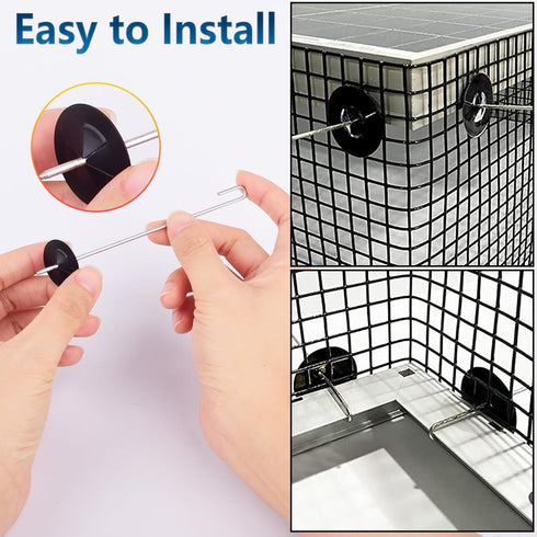 Solar Panel Bird Guard Fastener Clips(60 Packs,38mm), Stainless Steel Critter Guard Clips,Solar Panel Clips for Fixing Wire Mesh to Solar Panels,S...