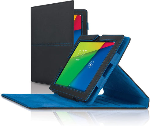 Solo New York Tech Booklet Tablet Case Black with Blue Trim, One Size...