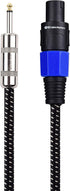 Cable Matters Premium Braided 12AWG 1/4 Inch TS to Speaker Cable 6 ft Compatible with Speakon NL4FC Port...