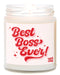 West Clay Company Best Boss Ever! Candle | Almond, Vanilla & White Birch Scented Soy Nontoxic Candles | Gift for Boss, Boss Lady Gift, Unique Gift...
