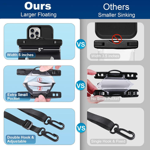 Waterproof Phone Pouch and Bag, 2024 Cruise Ship Essentials, Boat Kayak Accessories 2 Pack 9" Water Proof Case Floating for iPhone 15 14 13 12 11 ...