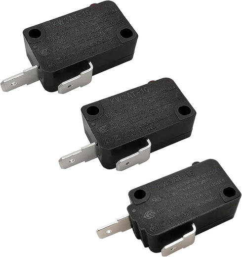 Microwave Oven Door Switch Replacement Part, 16A 125VAC, KW3AT-16 (Downward Compatible with KW3A-16), 2X Normally Open + 1x Normally Closed...