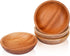 Mini Wooden Bowl Set of 4 (3.54" Diameter x 0.78" Height) for Condiments, Dip Sauce, Ketchup, Small Wood Bowl for Jam, little Prep, Olive (Round)...